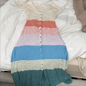 O'Neill Multicolor Striped Maxi Dress